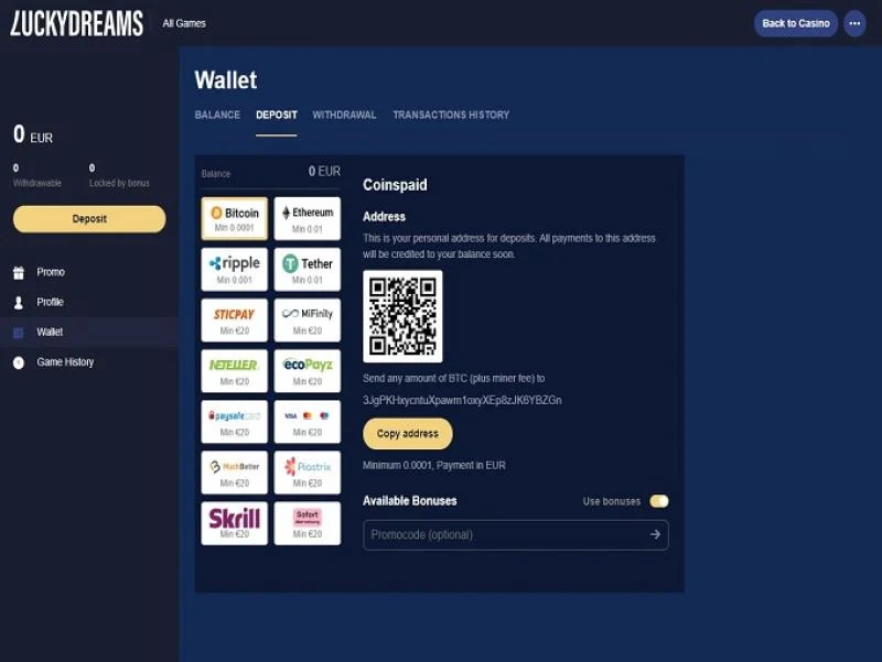 Deposits & Withdrawals